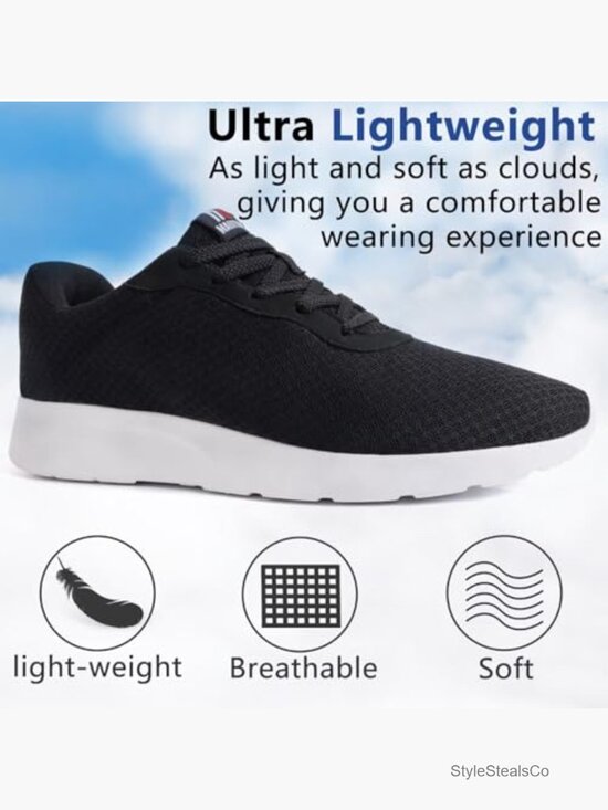 Ultra Breathable Mesh Walking Shoes for Men, Non-Slip Cushioned Sneakers main image 4